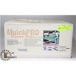 NEW MULCH PRO POWER RAKE PREMIUM PACK, ATTACHES
