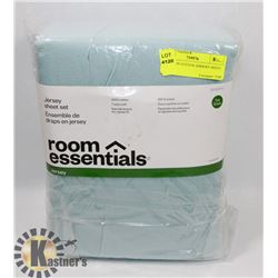 NEW TWIN COTTON JERSEY SHEET SET