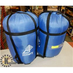 SET OF 2 SINGLE HILLARY SLEEPING BAGS