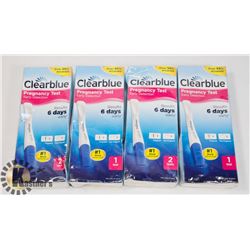 BAG OF CLEAR BLUE PREGNANCY TEST