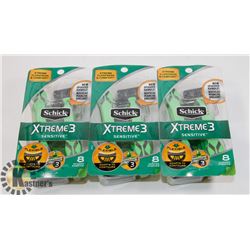 BAG OF SCHICK XTREME 3 DISPOSABLE RAZORS