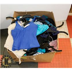 BOX OF ASSORTED WOMENS CLOTHING, APPEARS TO BE