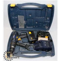 MASTERCRAFT 18V CORDLESS DRILL SET W/ 2 BATTERIES