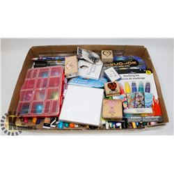 LOT OF CRAFT SUPPLIES & SCRAP BOOKING ITEMS