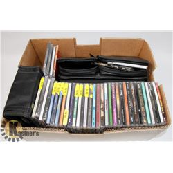COLLECTION OF CD'S IN CASE & 2 CASES OF MIXED CD'S