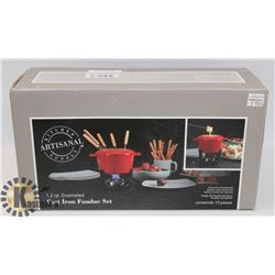 KITCHEN SUPPLY 13PC CAST IRON FONDUE SET