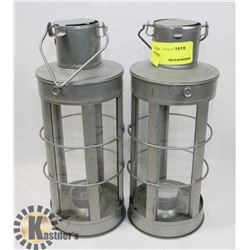 LOT OF TWO LANTERN STYLE CANDLE HOLDERS