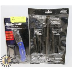 MASTERCRAFT FOLDING UTILITY KNIFE SOLD WITH