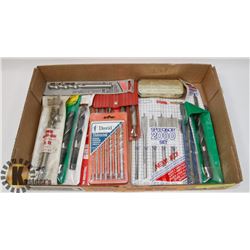 FLAT OF ASSORTED DRILL BITS