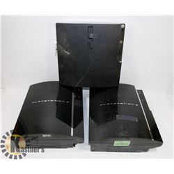 LOT OF 3 SONY PLAYSTATION 3 CONSOLES FOR PARTS OR