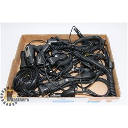 FLAT OF ASSORTED 12V POWER SUPPLY CABLES