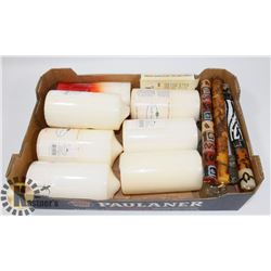 FLAT OF ASSORTED CANDLES