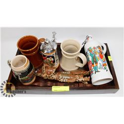 TRAY OF COLLECTIBLES INCLUDING MADE IN GERMANY