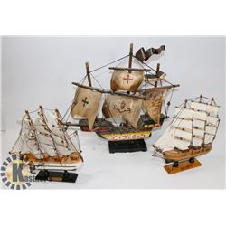 VINTAGE SET OF 3 SHIPS