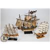 Image 1 : VINTAGE SET OF 3 SHIPS
