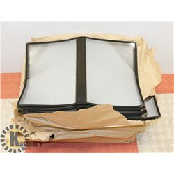 LOT OF NEW 2X20 SIX PAGE MENU COVERS.