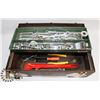 Image 1 : TOOL BOX WITH WRENCHES, SOCKET SETS, PIPE WRENCHES