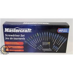 MASTERCRAFT 40PC SCREWDRIVER SET.