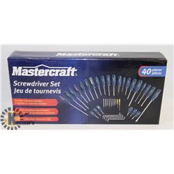MASTERCRAFT 40PC SCREWDRIVER SET.