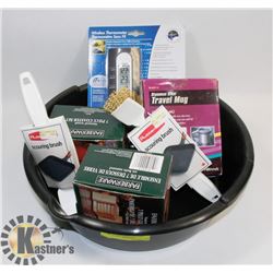 OIL DRAIN PAN WITH COASTERS ,TRAVEL MUG, WIRELESS
