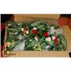 Image 1 : BOX OF PLASTIC FLOWERS