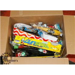 BOX OF ASSORTED KIDS TOYS