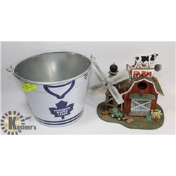 BIRD HOUSE W/ TORONTO MAPLE LEAF ICE BUCKET.
