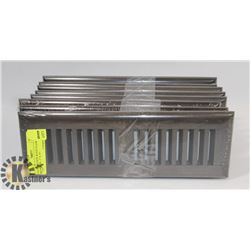 PACK OF 8 NEW WOOD FLOOR REGISTERS - 3" X 10" -