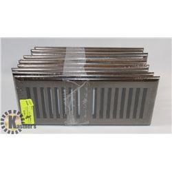 PACK OF 8 NEW WOOD FLOOR REGISTERS - 4" X'10" -