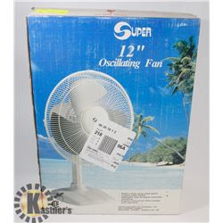 SUPER 12" OSCILLATING FAN.