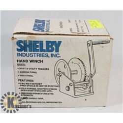 SHELBY INDUSTRIES HAND WINCH.