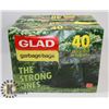Image 1 : 2 BOXES OF GLAD GARAGE BAGS 26X56, 40 IN EACH.