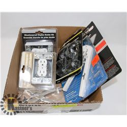 FLAT OF ASST INCL WATERPROOF DUPLEX OUTLET KITS,