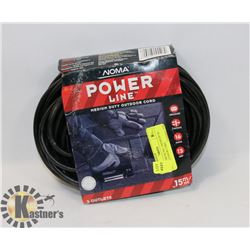 NOMA POWERLINE 15M MEDIUM DUTY OUTDOOR CORD.