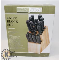 20 PC KNIFE BLOCK SET.