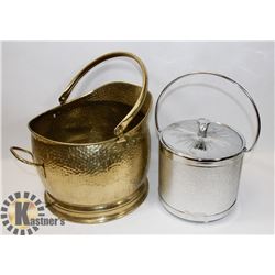 COPPER BUCKET & ICE BUCKET.