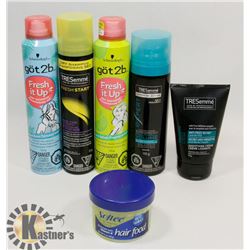 BAG OF ASSORTED HAIR PRODUCTS