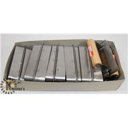 BOX OF 12 CEMENT TROWELS