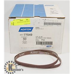 FULL BOX 50 1/2 X 18" 50 GRIT BELTS