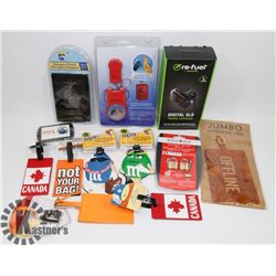 FLAT OF NEW TRAVEL ITEMS LUGGAGE