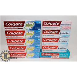 BAG OF ASSORTED TOOTHPASTE