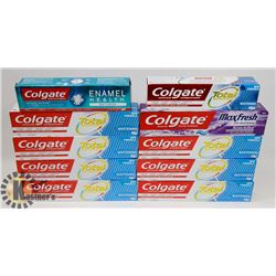 BAG OF ASSORTED TOOTHPASTE