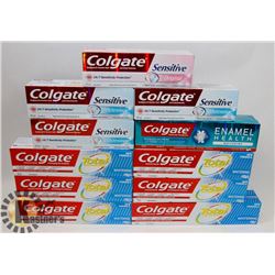 BAG OF ASSORTED TOOTHPASTE