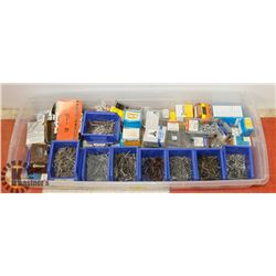 LARGE TOTE OF ASSORTED FASTENERS