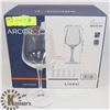 Image 1 : BOX OF 6 MADE IN FRANCE ARCOROC WINE GLASSES