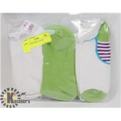 9PK LADIES ANKLE SOCKS.