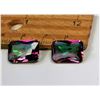 Image 1 : 19)  LOT OF 2 MATCHED EMERALD CUT MYSTIC