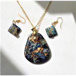 23)  SHADES OF BLUE WITH PYRITE (FOOL'S GOLD)