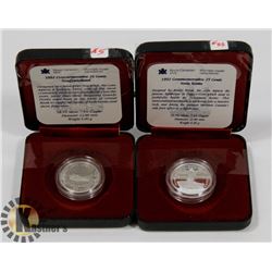 1992 COMMEMORATIVE SILVER QUARTERS, NOVA SCOTIA,