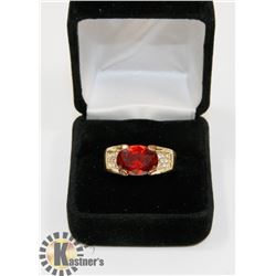 MENS RUBY RING SIZE 10.